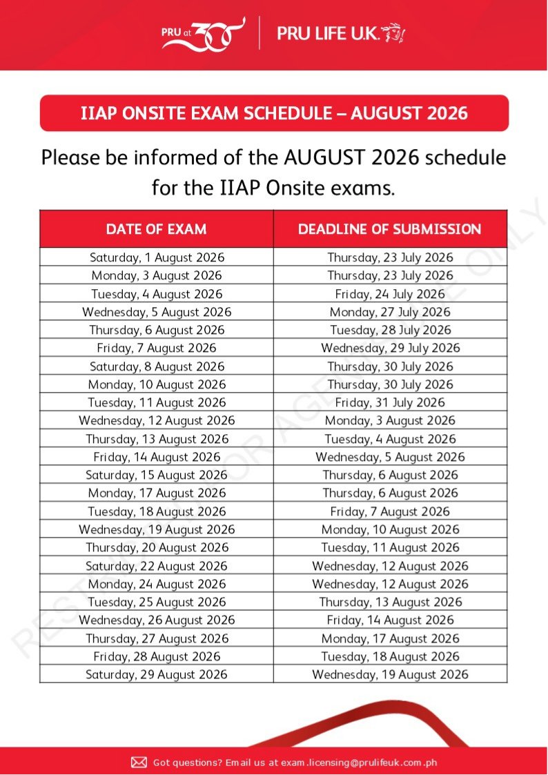 August 2026 Schedule