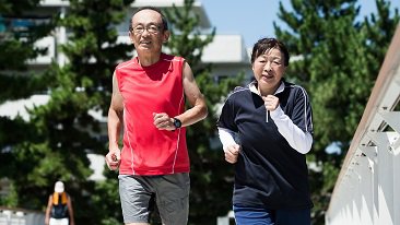 Senior generation exercising for health.