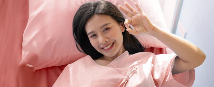 A girl with ok gesture