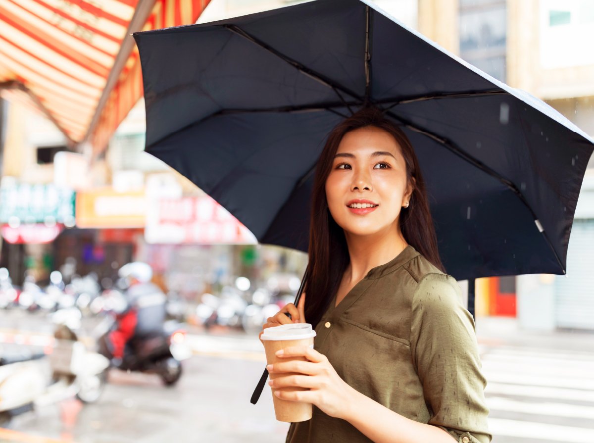girl enjoying her coffee