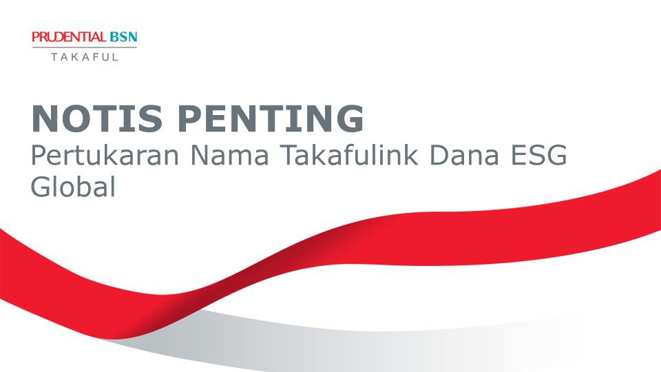 Pertukaran  Nama Takafulink  Dana ESG Global