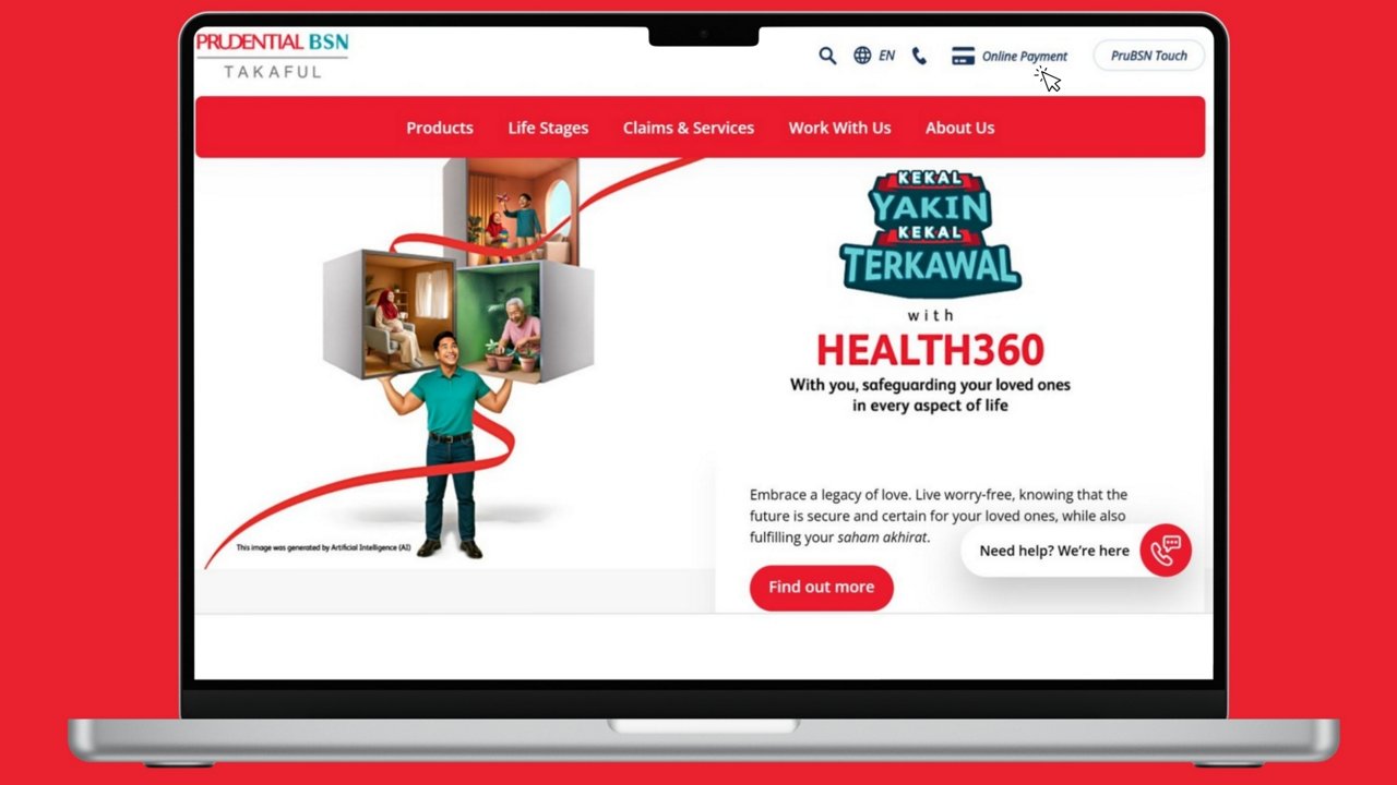 PruBSN Online Payment Step 1