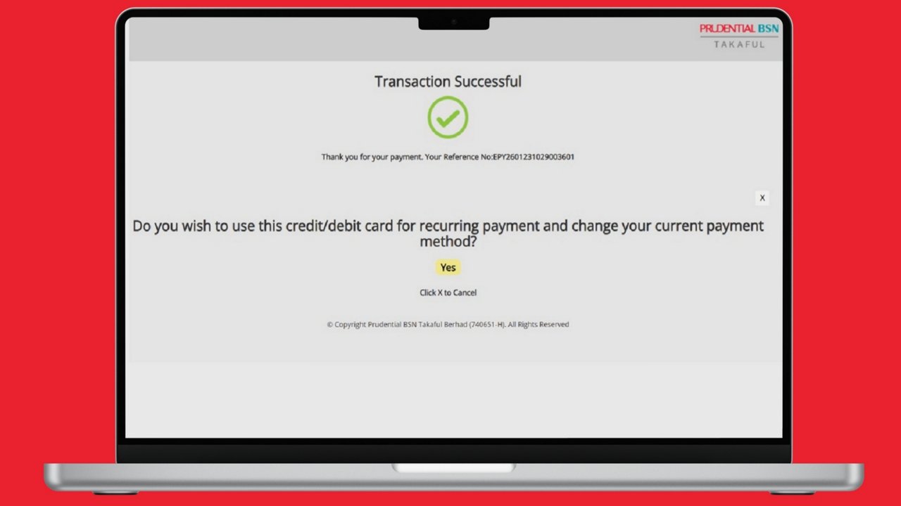 PruBSN Online Payment Step 5