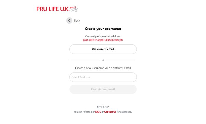 Step 4: Set Up Your Username (Email Address)