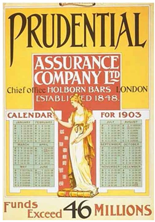 Yellow calendar: Prudential calendar (1903)