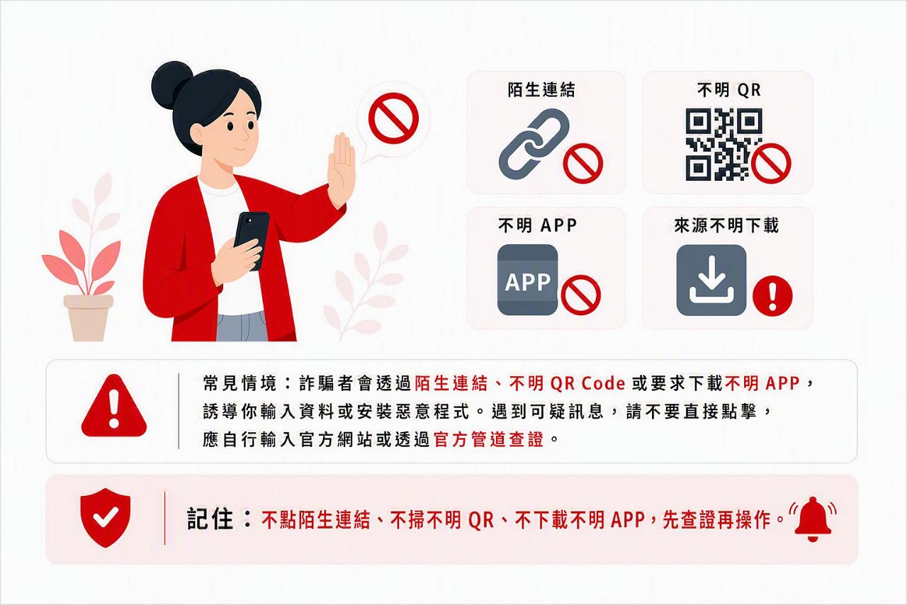 防範詐騙提醒-不點擊
