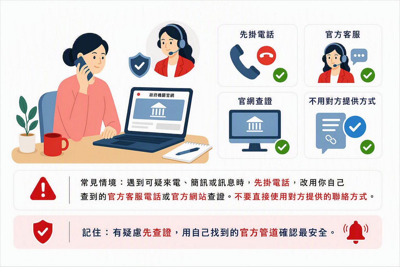防範詐騙提醒-先查證
