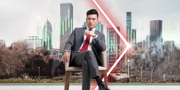 happy dad and mom with daughter