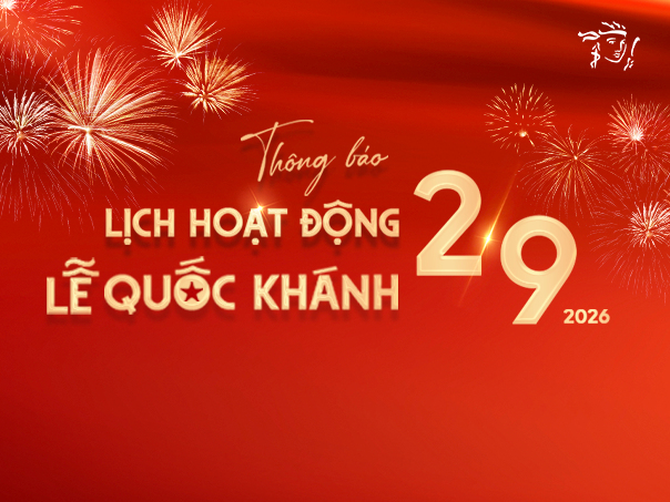Thông báo lịch hoạt động lễ Quốc khánh 2/9/2026