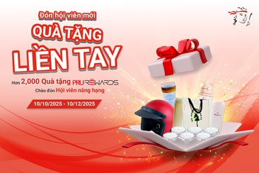 PRURewards - Đón hội viên mới - Quà tặng liền tay