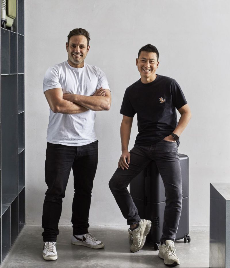 July luggage founders Athan Didaskalou and Richard Li