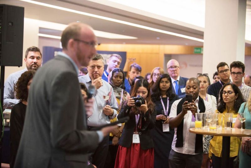 Mai Chi (pictured, holding camera) has joined 100 delegates from 53 countries to explore the latest insights from leaders and disruptors in the media industry. 