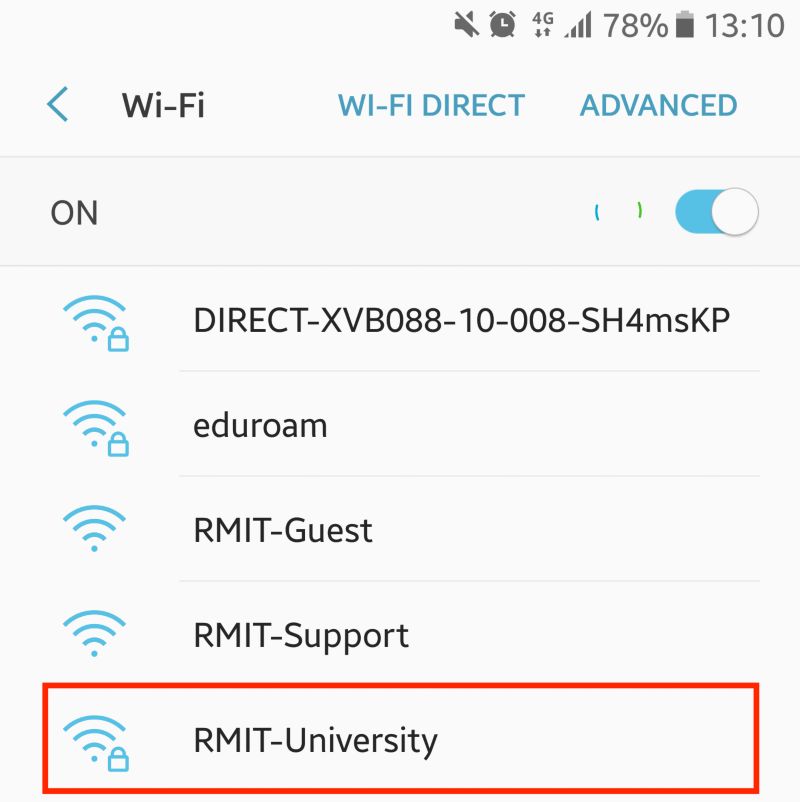 Click the wifi icon, select eduroam and click connect. Enter your staff ID and password and click OK/Connect