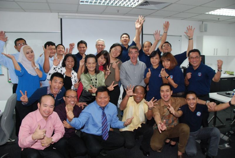 transnational security centre team posing in a classroom