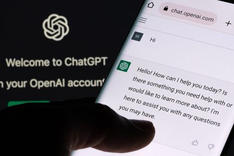 ChatGPT chat bot screen seen on smartphone