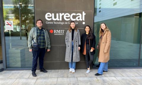 EINST4INE PhD candidates Sébastien Martin, Sophie Altrock, Vivian Marcelino and Chiara Mariottini