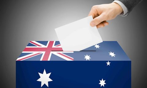 Ballot box for Australian election