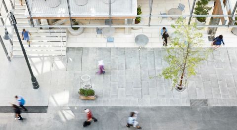 Decorative image of an outside area at RMIT City Campus.