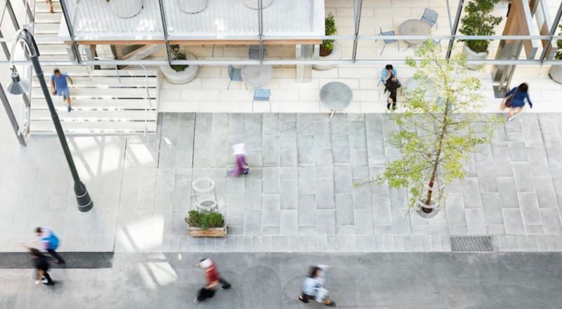 Decorative image of an outside area at RMIT City Campus.