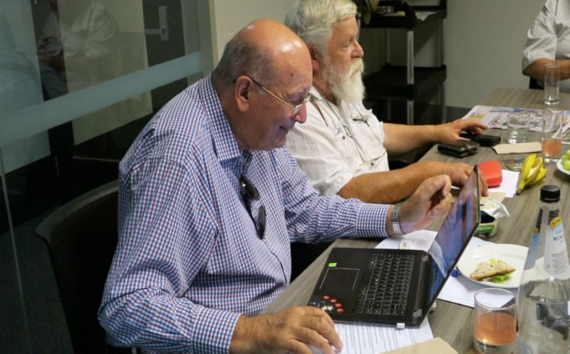 Staff on their laptops