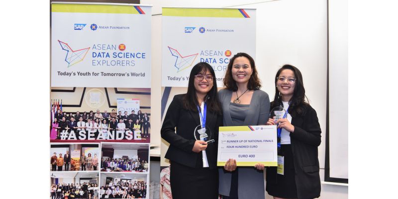 RMIT business students Le Phung Dan Thanh and Nguyen Ngoc Tram Anh came in second place with their project on sexual harassment in ASEAN countries.