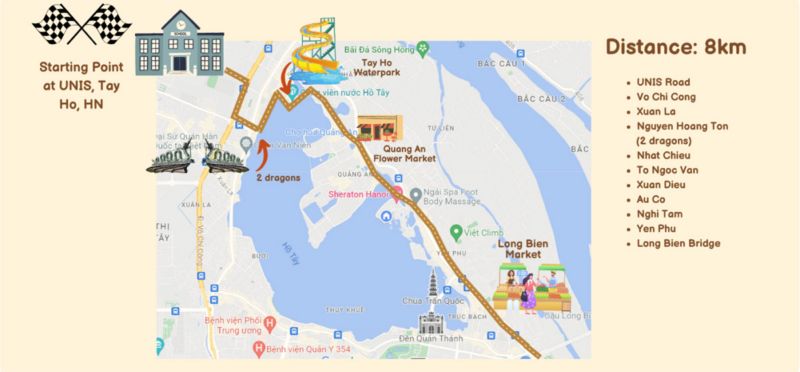 RMIT - KOTO Dream Ride's route map - part 1 of 3