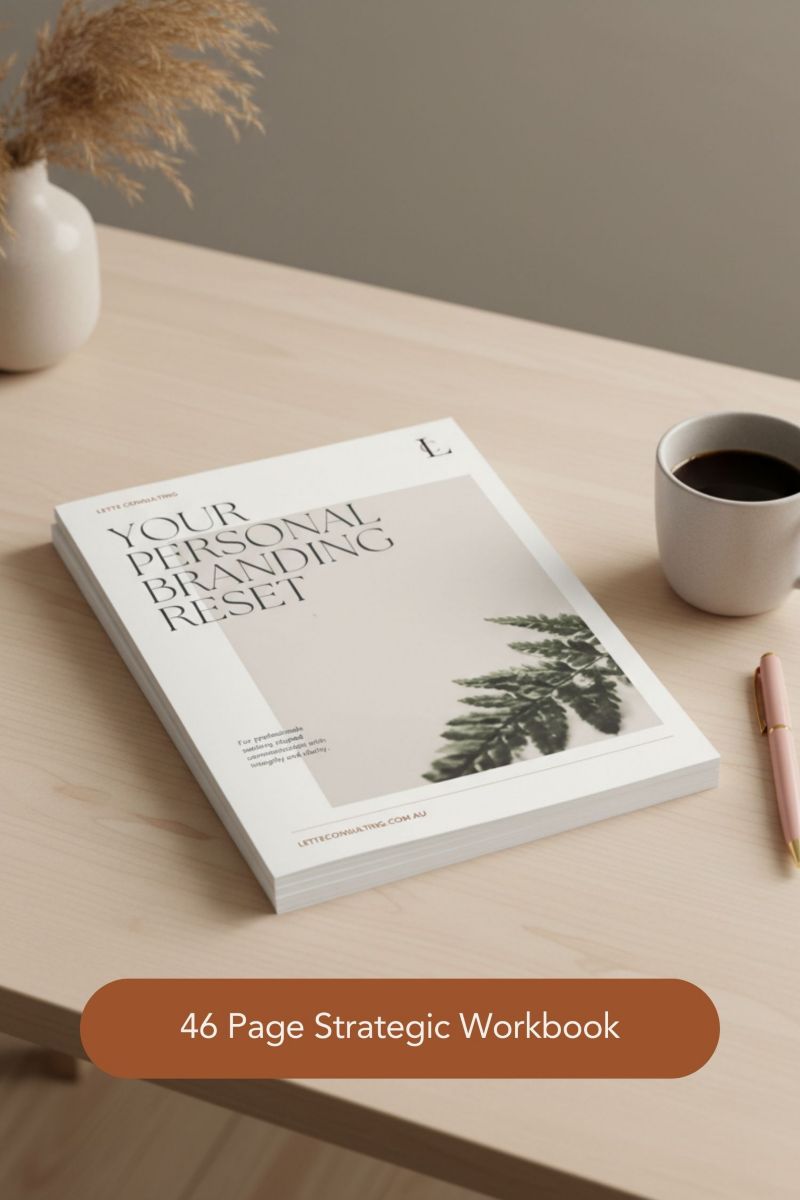 Lette Consulting personal branding reset booklet cover