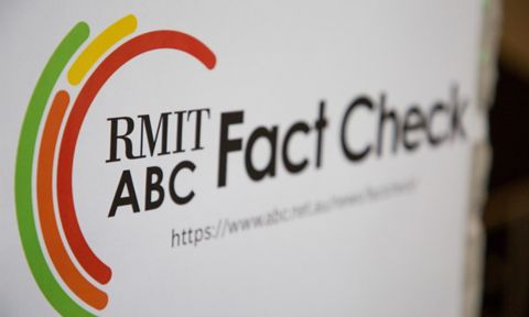 RMIT ABC Fact Check sign