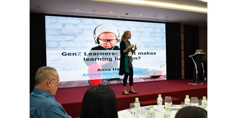 Teacher development specialist Anna Hasper presented on how to engage Gen Z learners in the classroom.