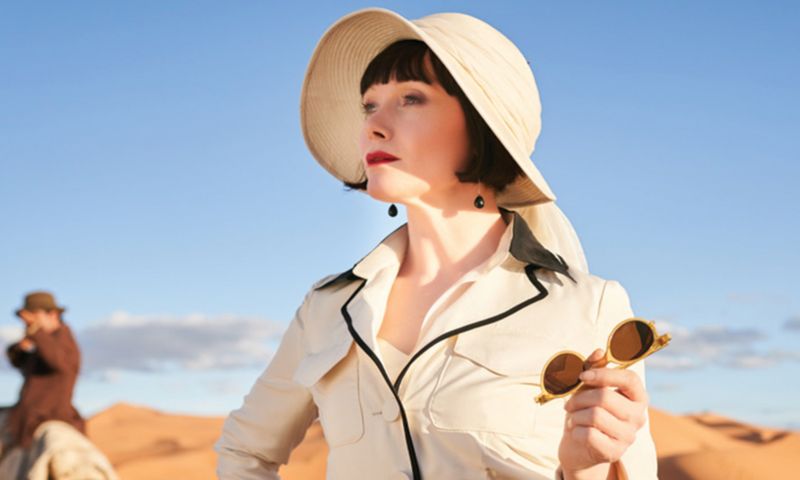 Essie Davis stars as Phryne Fisher in the feature film Miss Fisher and the Crypt of Tears, produced by Every Cloud Productions