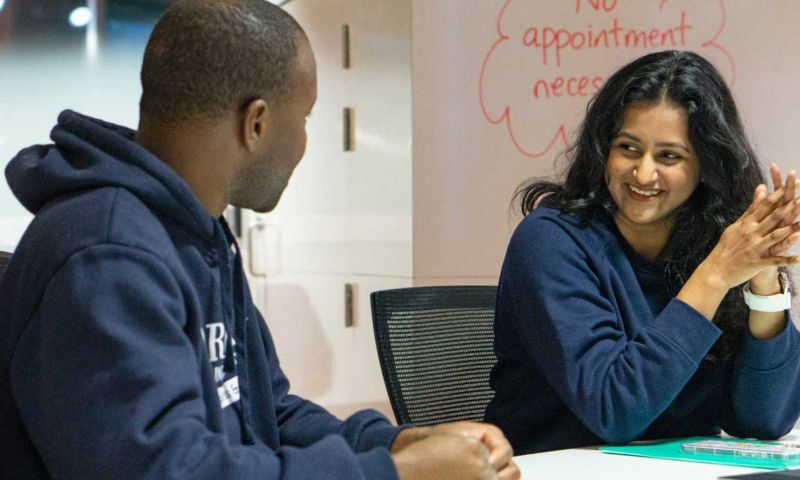 Students working together