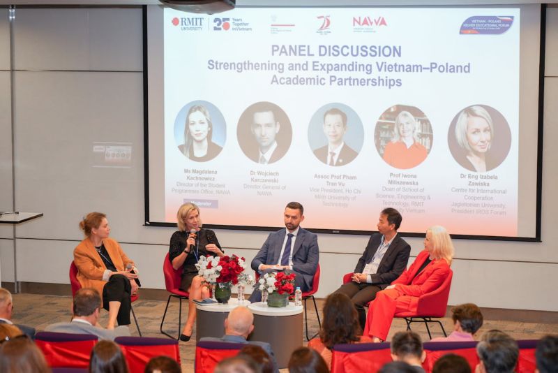 Panelists at the Vietnam–Poland Higher Education Forum discussed opportunities and challenges in advancing international education.  