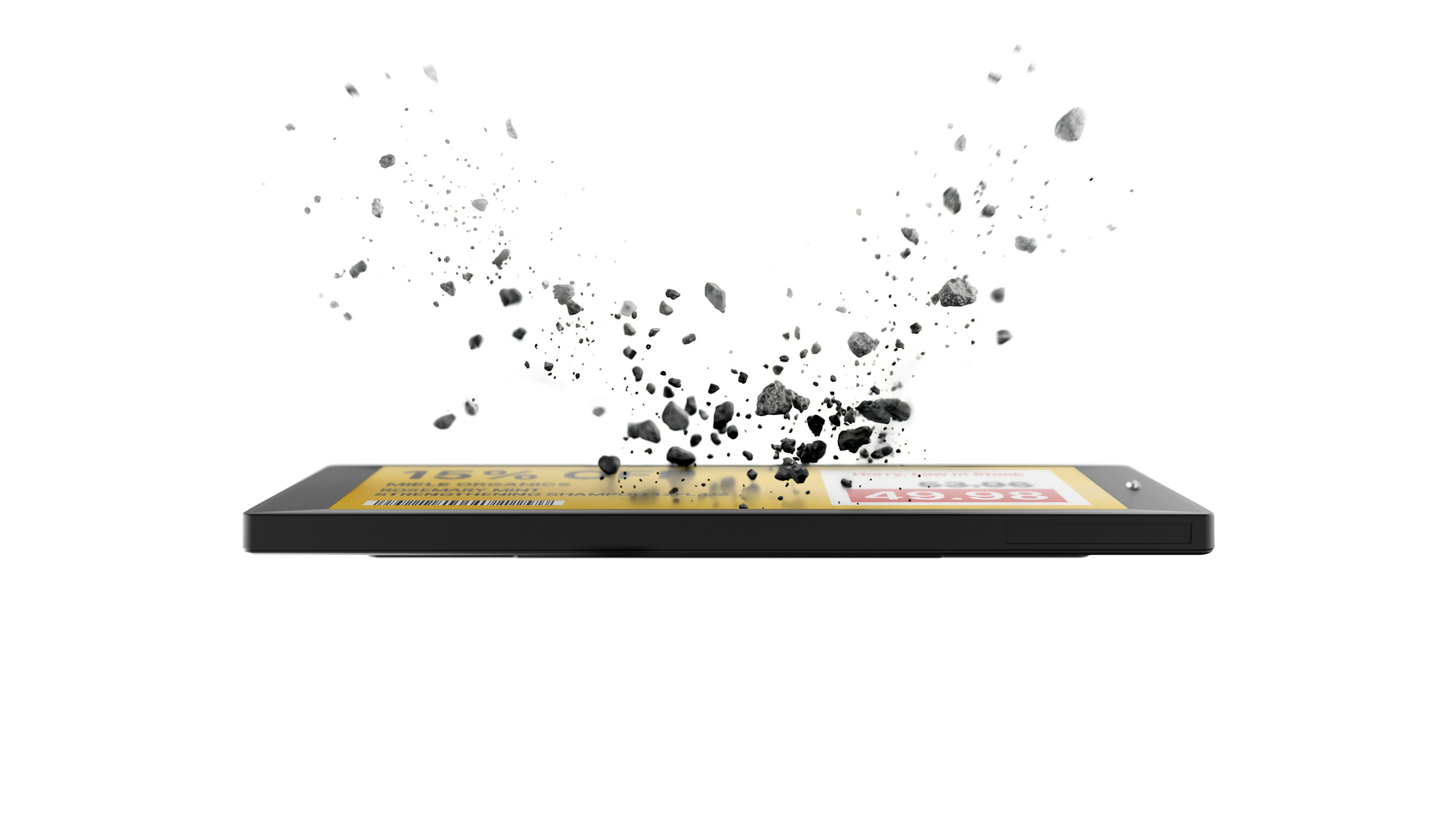 ESL with protective window on surface.