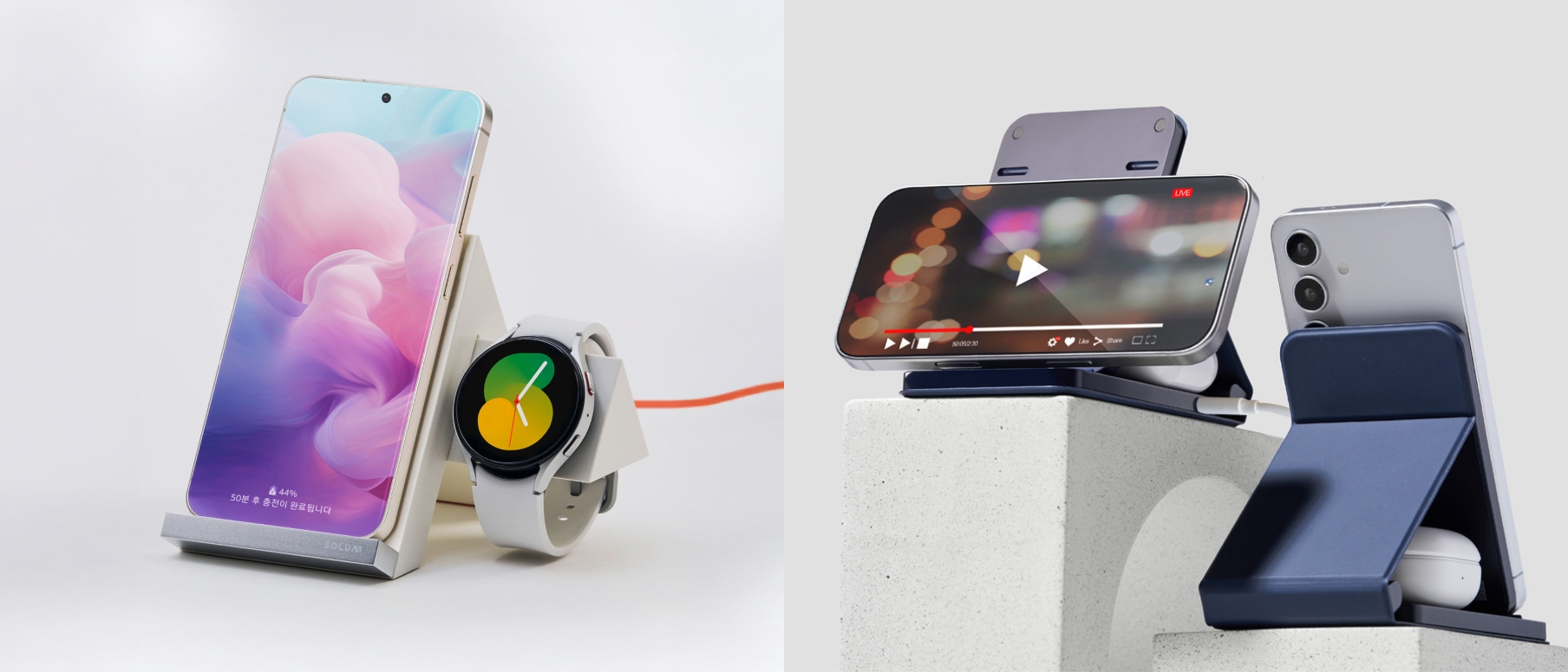 Compatible with phones, watches, and earbuds via Qi-certified wireless charging.