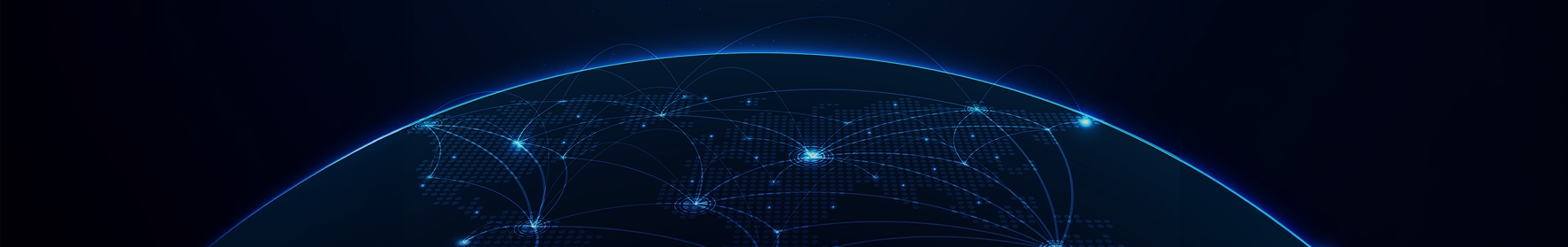 Líneas azules brillantes que simbolizan una red corporativa