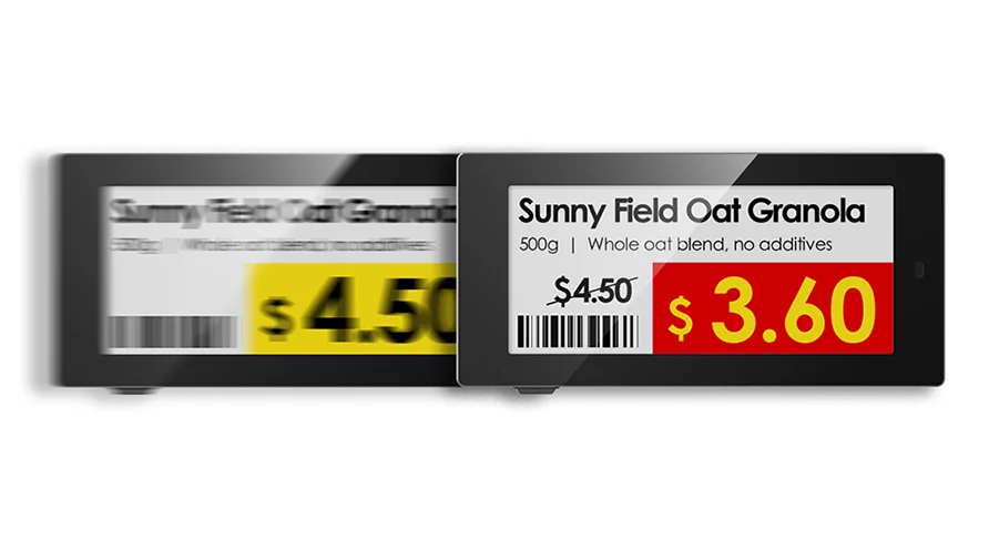 Real-time price update on a Solum electronic shelf label
