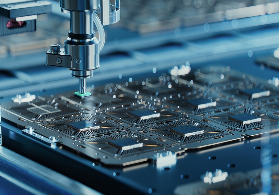 Close-up of SOLUM proximity sensor emitting signals.