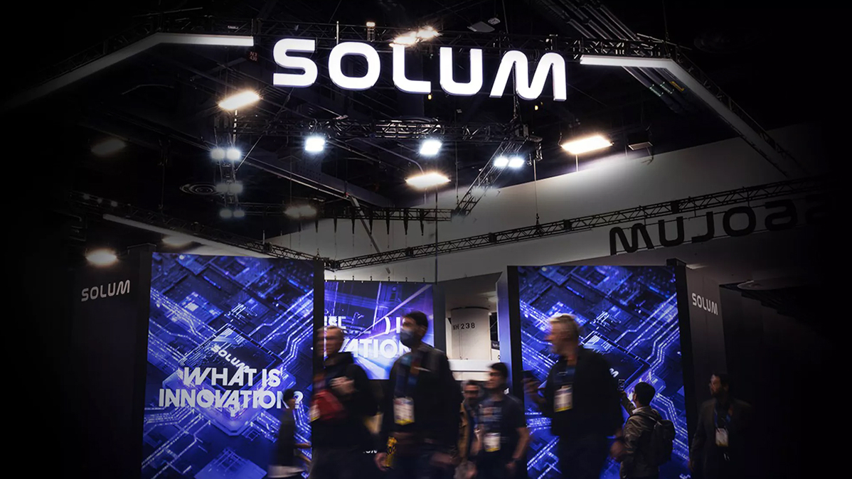 SOLUM's tech showcase at CES 2025 booth 9615