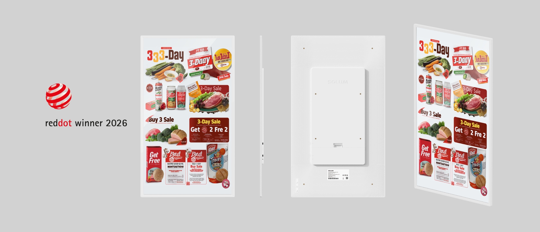 Red dot Newton e-paper Product Image.