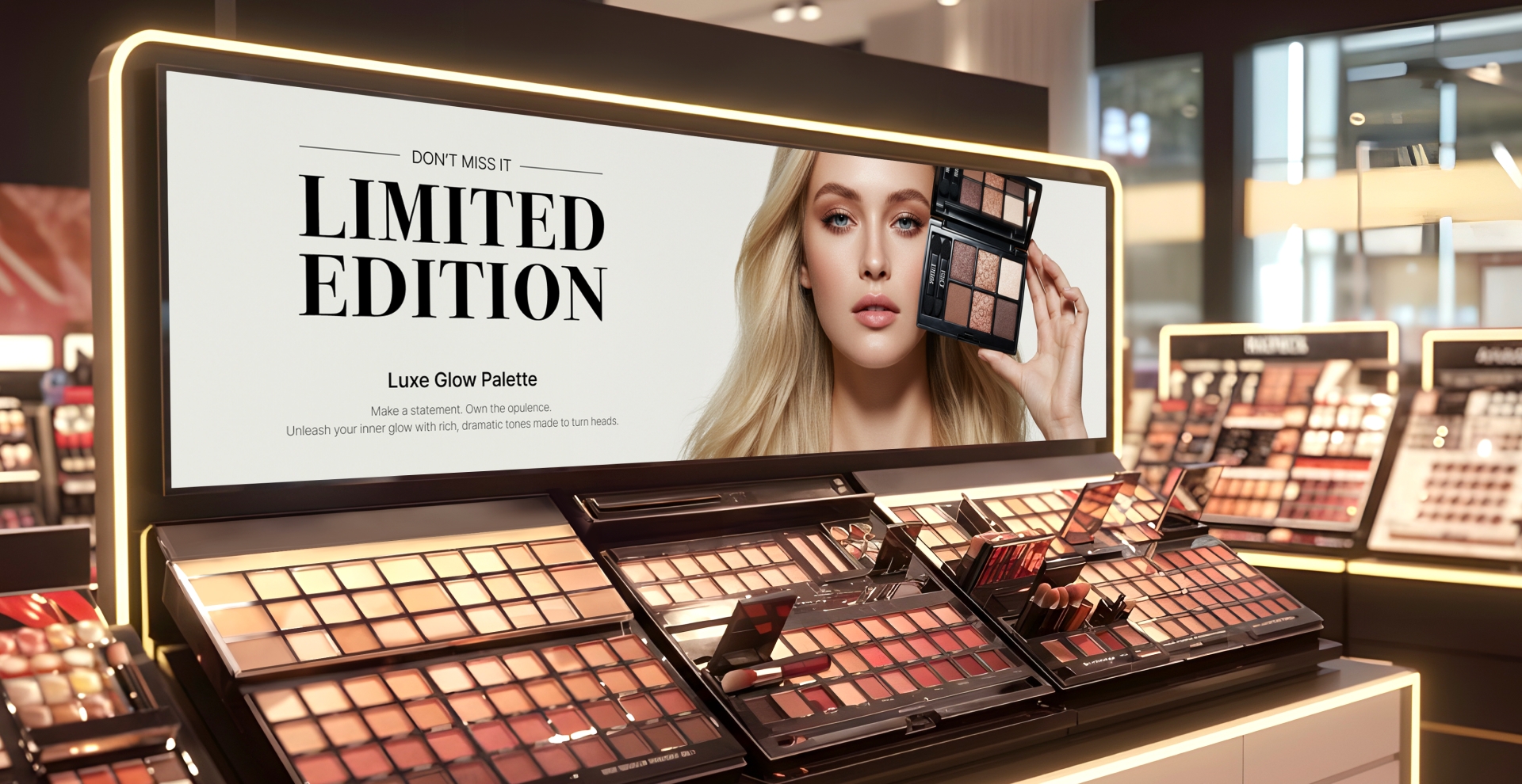 Cosmetics store with display solution