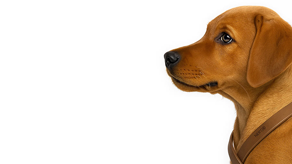 Dog with collar, illustrating pet tracking.