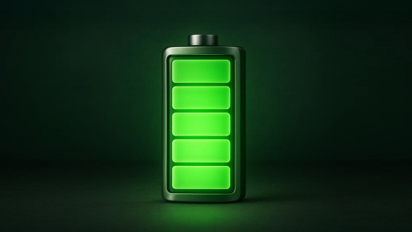 Illustrating long battery life.