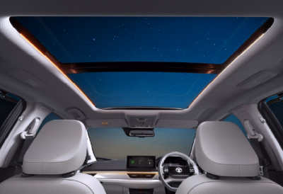 Voice Assisted Panoramic Sunroof with Mood Lighting