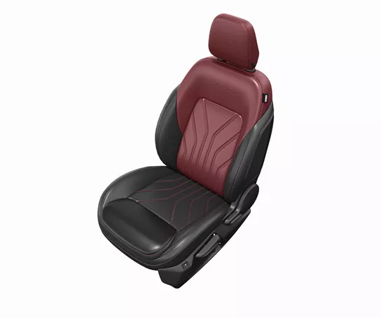 Seat Cover Flow AL Burgundy & Black 100% With Armrest Curvv.ev