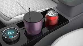 Front console with cup holders