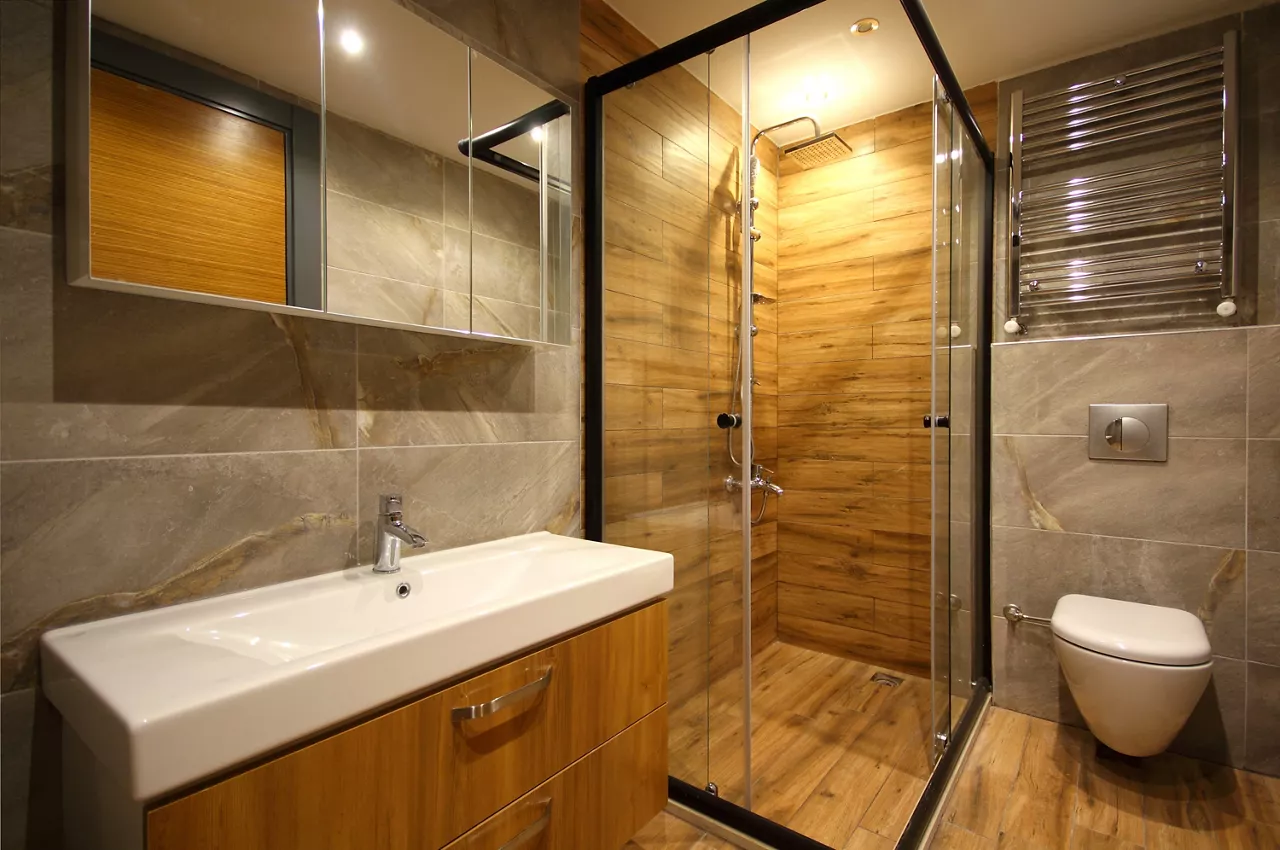 Shower Cabin at the Modern Bathroom