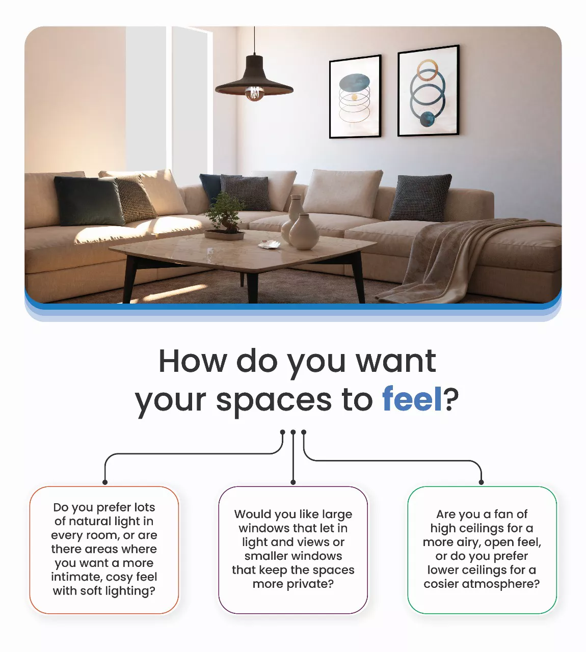 How do you want your spaces to feel?