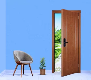 door with lamp