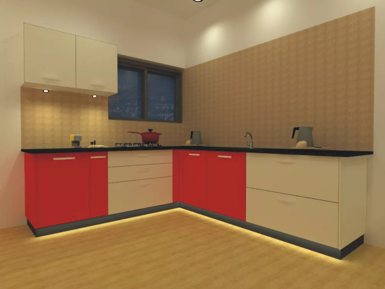 This is Indian Modular Kitchen (L Type)