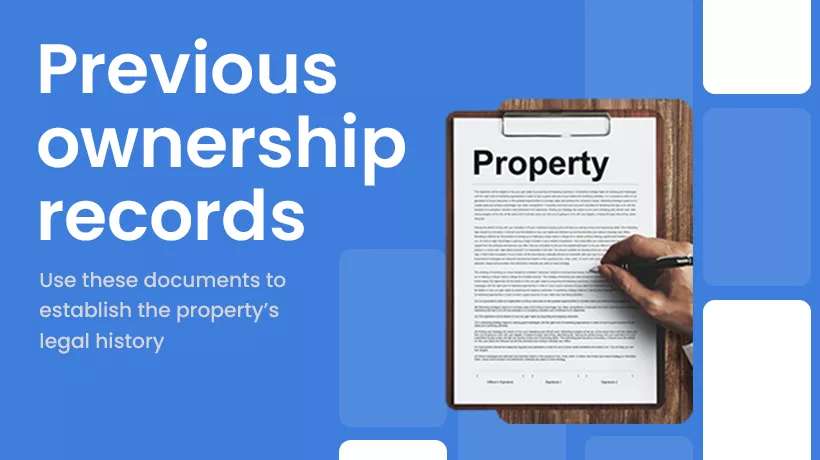 3. Previous ownership records - Landscape